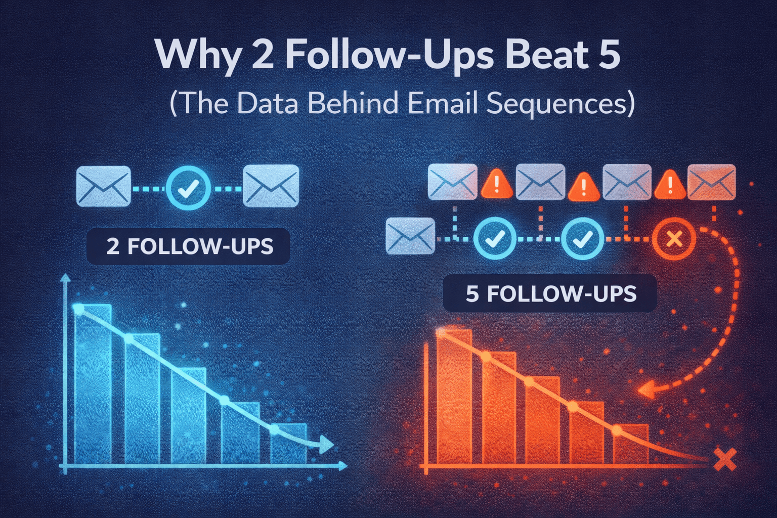 Cover Image for Why 2 Follow-Ups Beat 5 (The Data Behind Email Sequences)